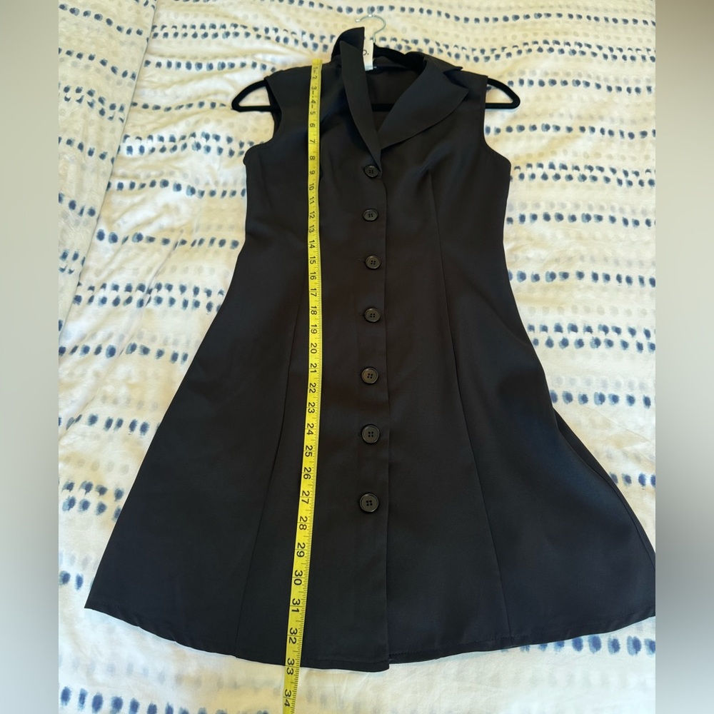 Commense Black Button Down Blazer Dress - Size S - Picture 8 of 8